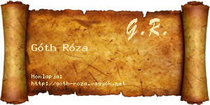 Góth Róza névjegykártya