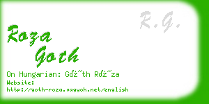 roza goth business card